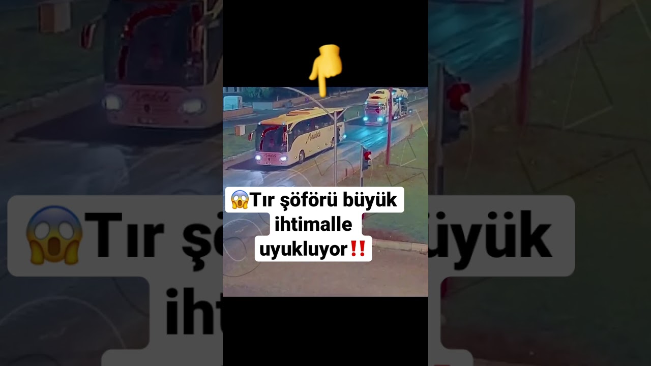Tır Kazası ⁉️Duran Otob&uuml;se Arkadan &ccedil;arpıyor ‼️
