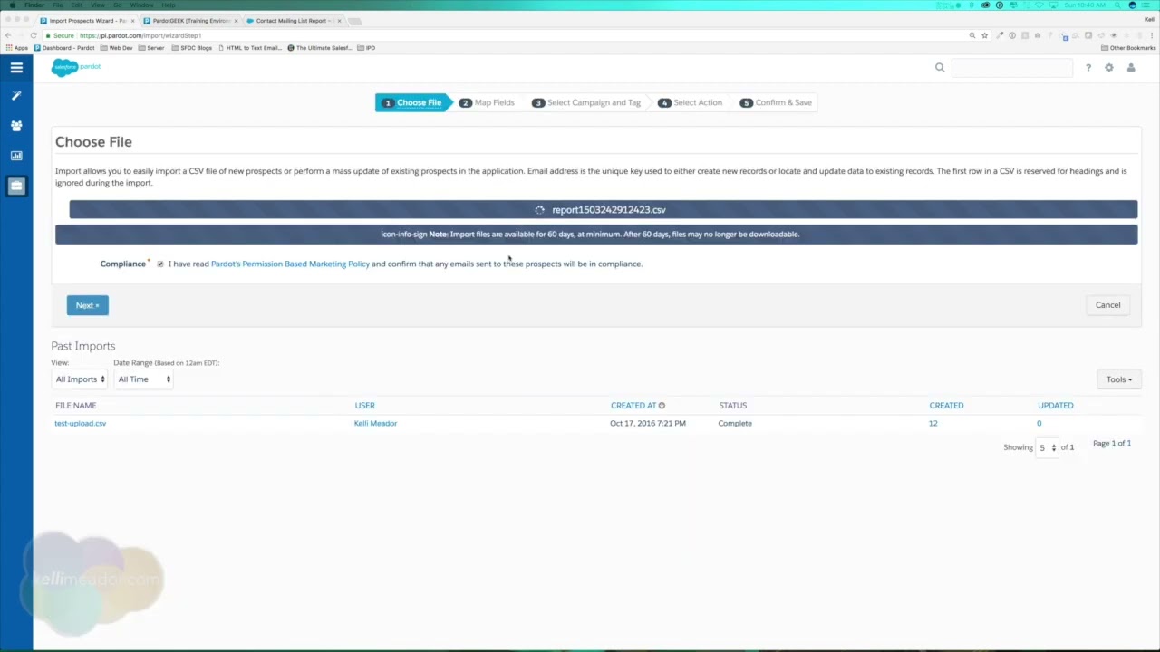 Pardot (Account Engagement): Importing Legacy Contacts