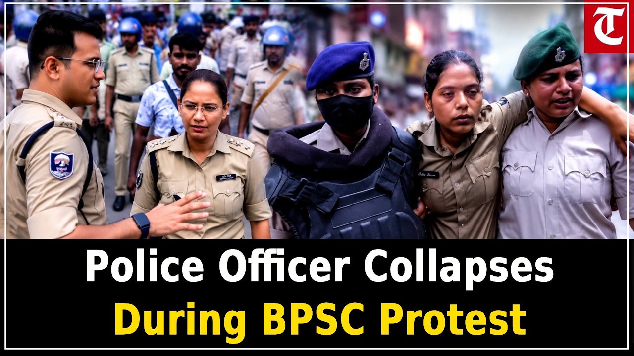 Police Officer Loses Consciousness During BPSC Students&rsquo; Protest in Patna