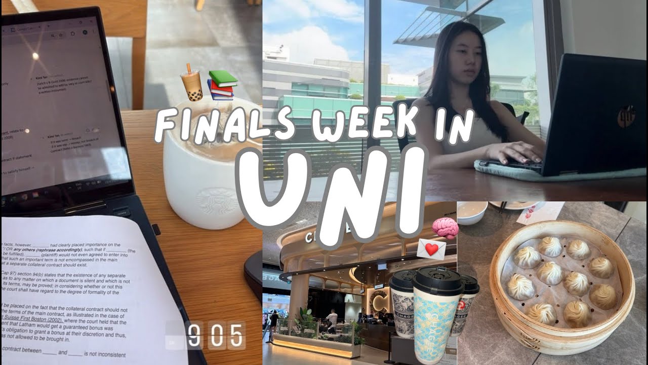 final exams week in uni 🎧 | trying to lock in and study