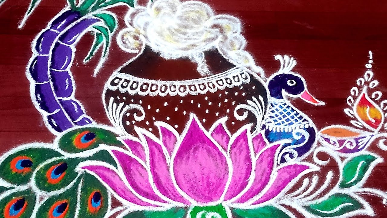 Easy  and Simple Pongal kolam #sankranthimuggulu #art #simple