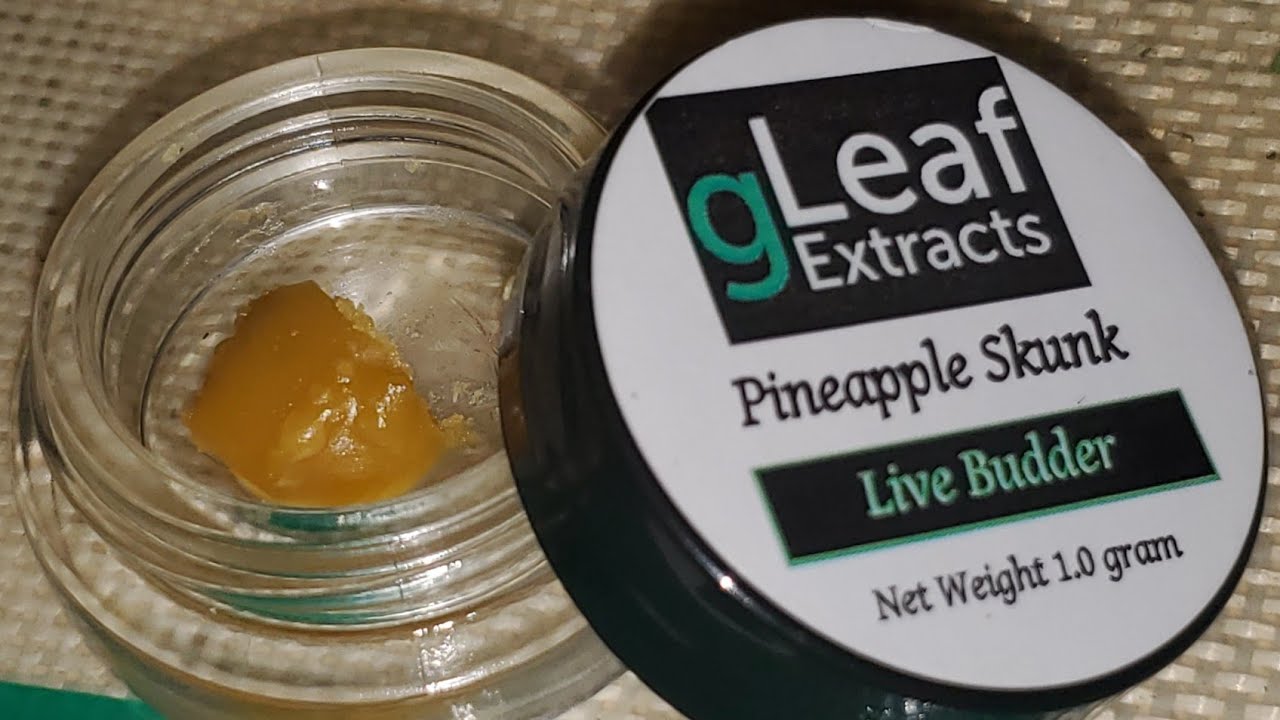 Pineapple 🍍 Skunk Live Budder Black Label 🏷 by Gleaf Extracts MD Medical Cannabis Reviews