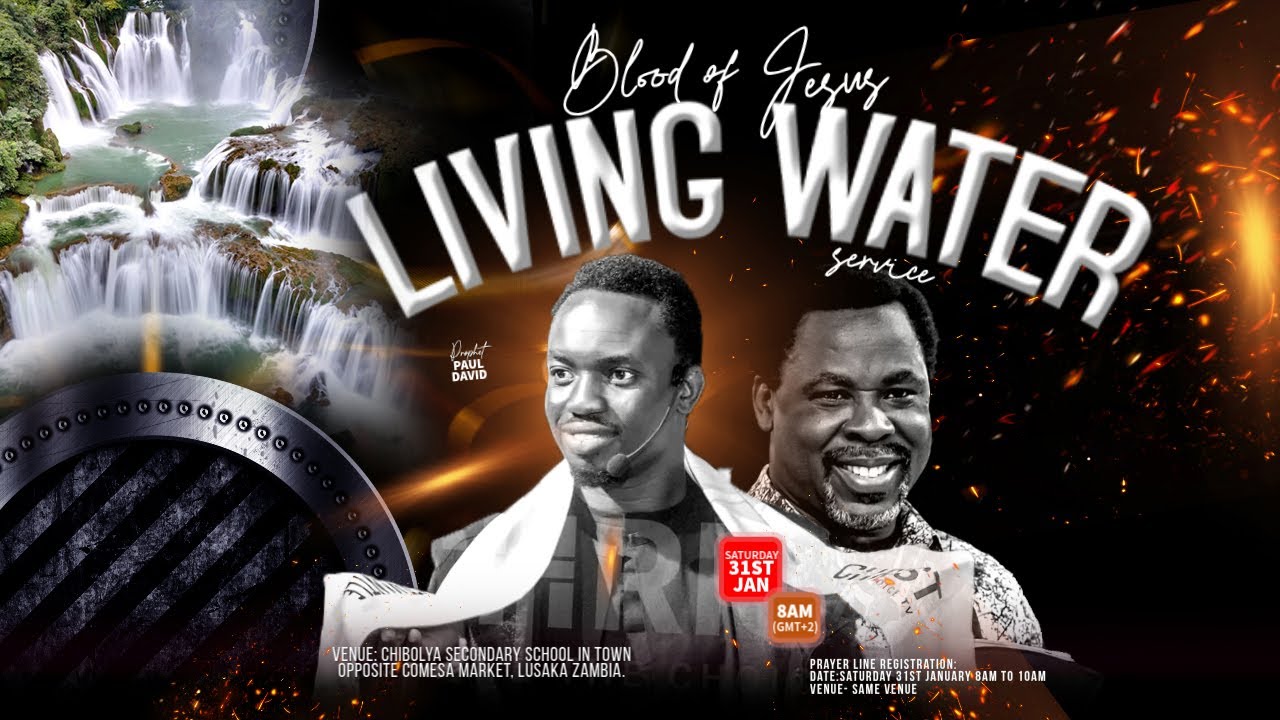 LIVE LIVING WATER SERVICE WITH PROPHET PAUL DAVID IN LUSAKA ZAMBIA! #tbjoshua #prophetpauldavid