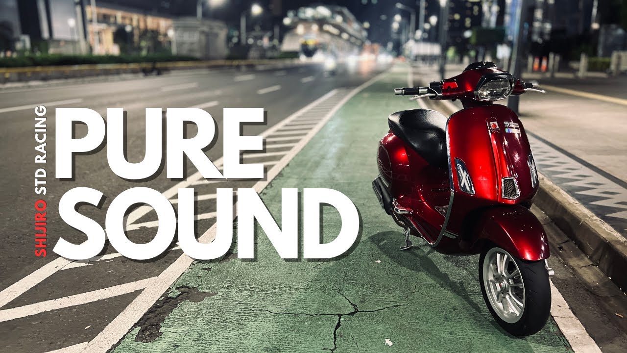 PURE SOUND SHIJIRO STD RACING EXHAUST IN 50 - VESPA SPRINT IGET‼️🔥