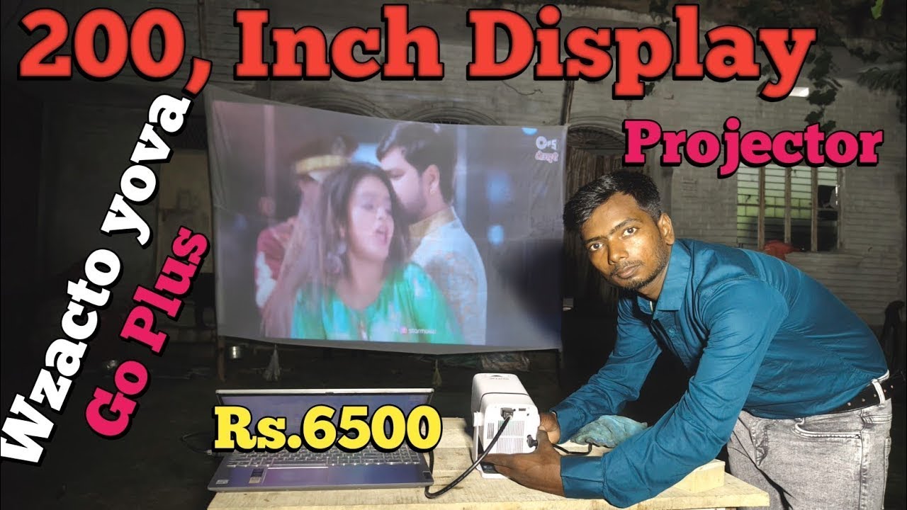 #Wzacto yuva go Plus Best Projector 200 Inch Display Testing !! Wzacto Projecter Review Unboxing