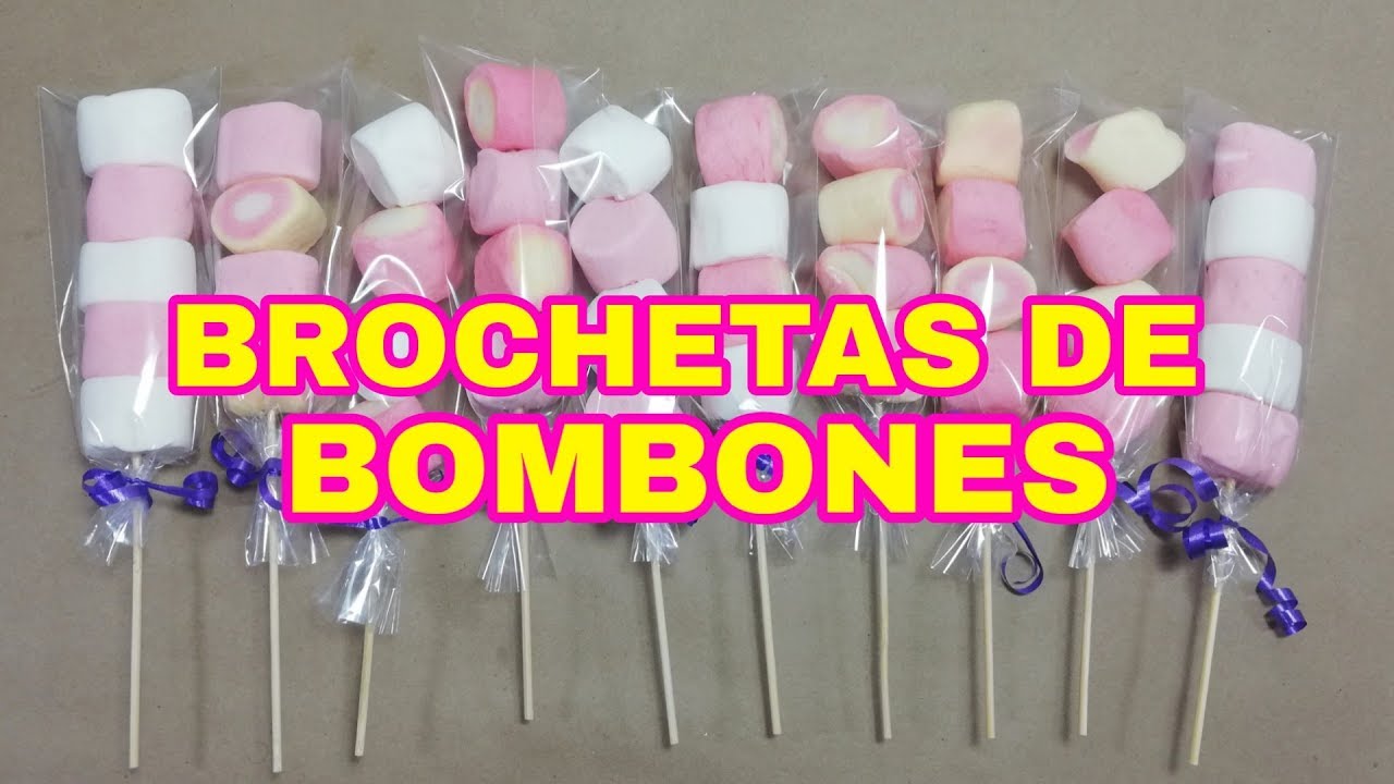 COMO HACER BROCHETAS DE BOMBONES PARA MESA DE DULCES || Julio Leytton