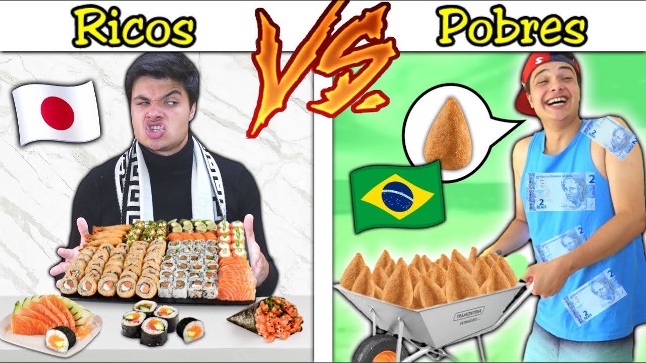 RICOS VS POBRES NA LOJINHA DE COMIDAS DO SEU PAÍS #20 (QUEM GANHAR MAIS DINHEIRO VENCE)