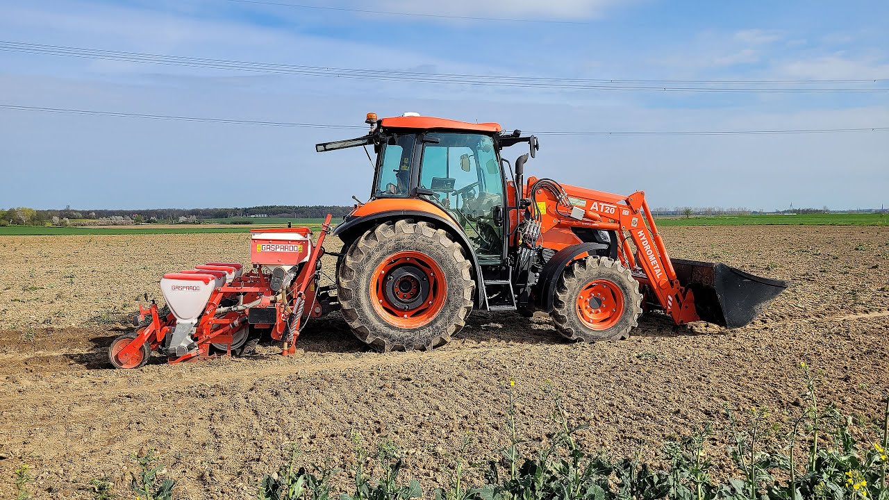 Nawozy, uprawa i siew kukurydzy 2023: Kubota M7152, M7060 i Gaspardo SP540
