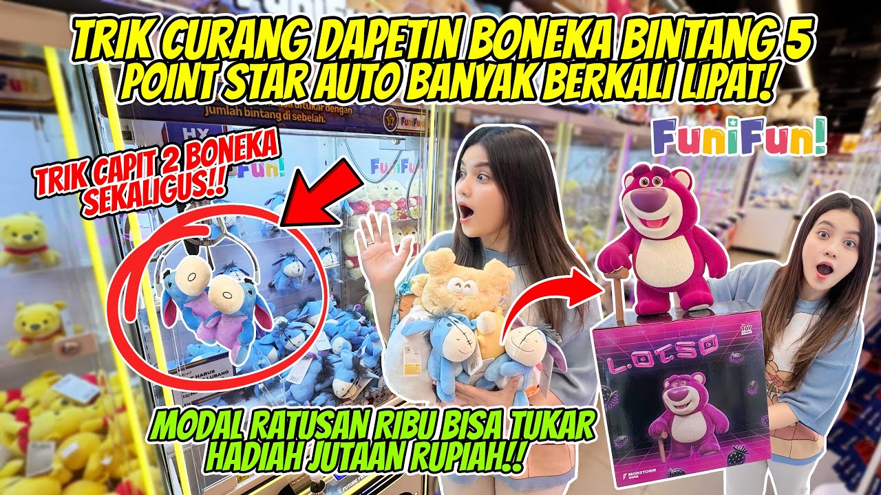 TRIK CUR4NG 2026!! DAPETIN BANYAK BONEKA BINTANG 5 DI FUNI FUNI !! BISA CAPIT DUA BONEKA SEKALIGUS!!