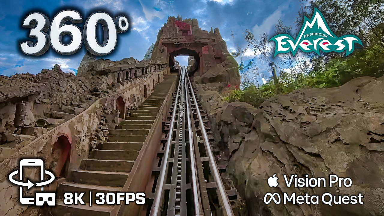 Epic 8K 360&deg; Expedition Everest POV: 😱 OMG! Broken Track - VR Roller Coaster Ride! Disney World
