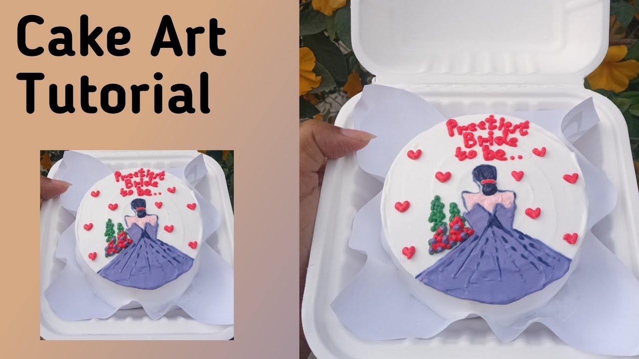 Bride to be Cake Painting Tutorial 