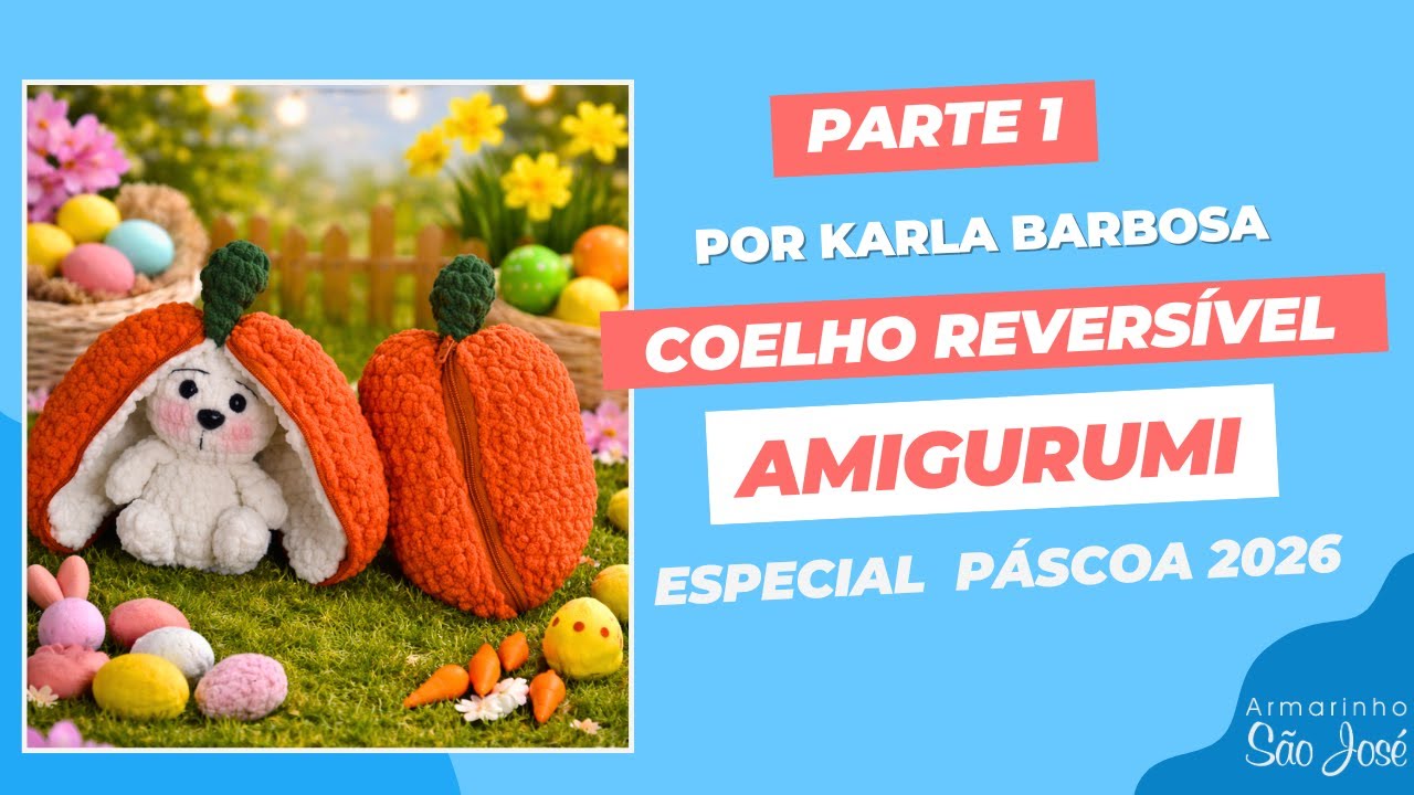 🐰🥕 Узнайте, как связать двустороннего зайчика амигуруми — часть 1