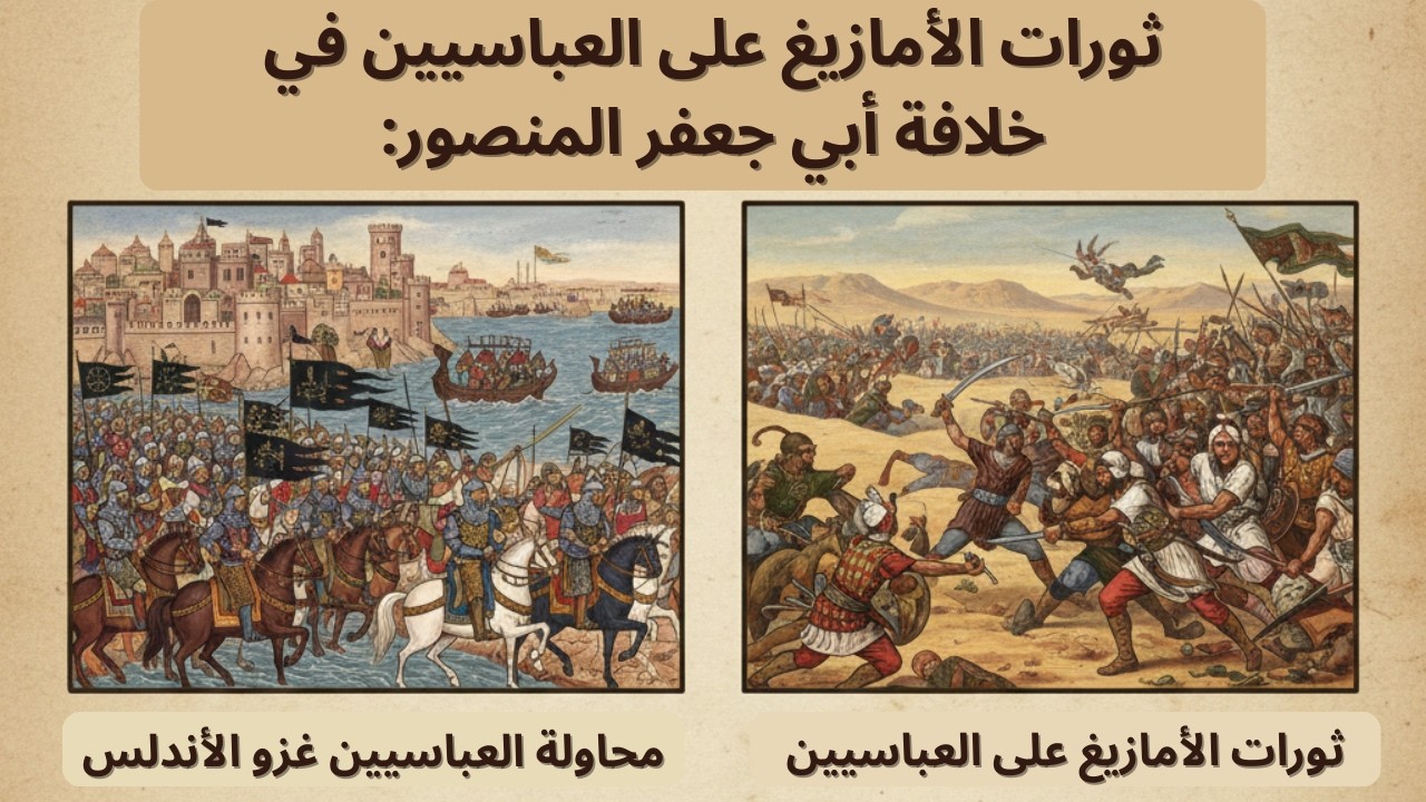 محاولة العباسيين غزو الأندلس، وثورات الأمازيغ عليهم