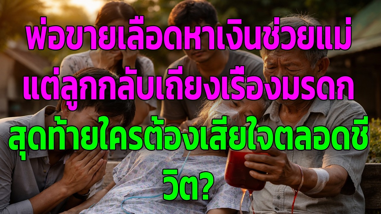 พ่อขายเลือดหาเงินช่วยแม่ แต่ลูกกลับเถียงเรื่องมรดก สุดท้ายใครต้องเสียใจตลอดชีวิต?