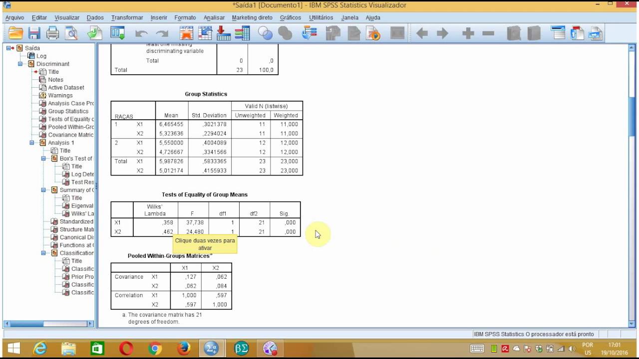 Análise Discriminante SPSS