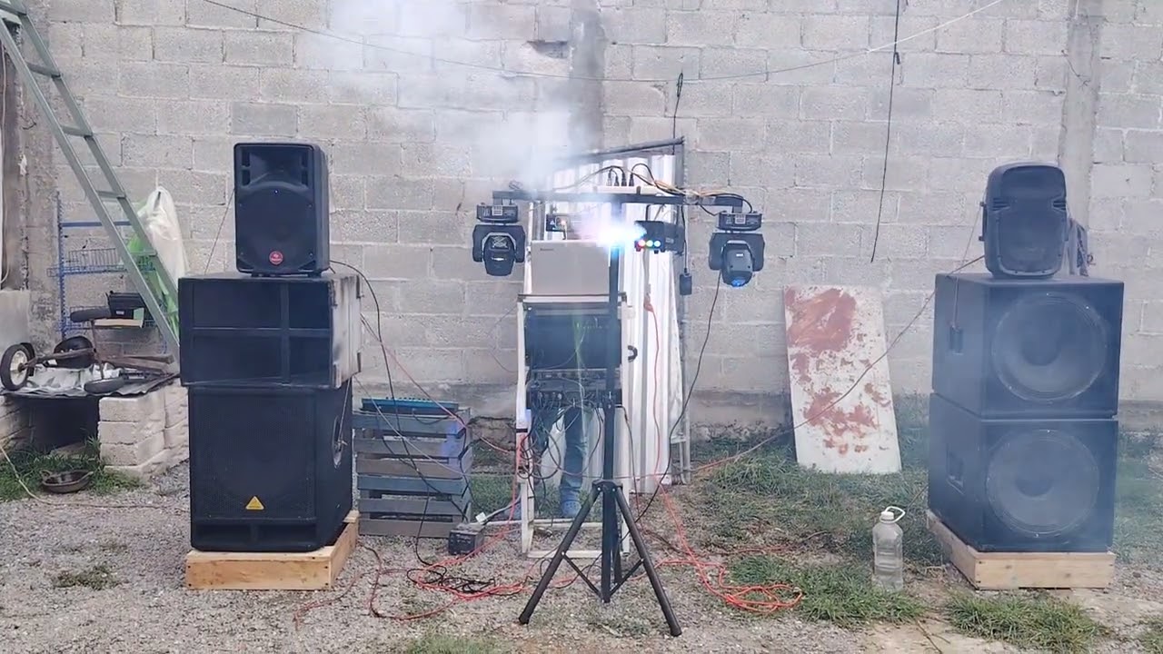 Provando equipo de audio e iluminación dj rino de Amozoc Puebla 