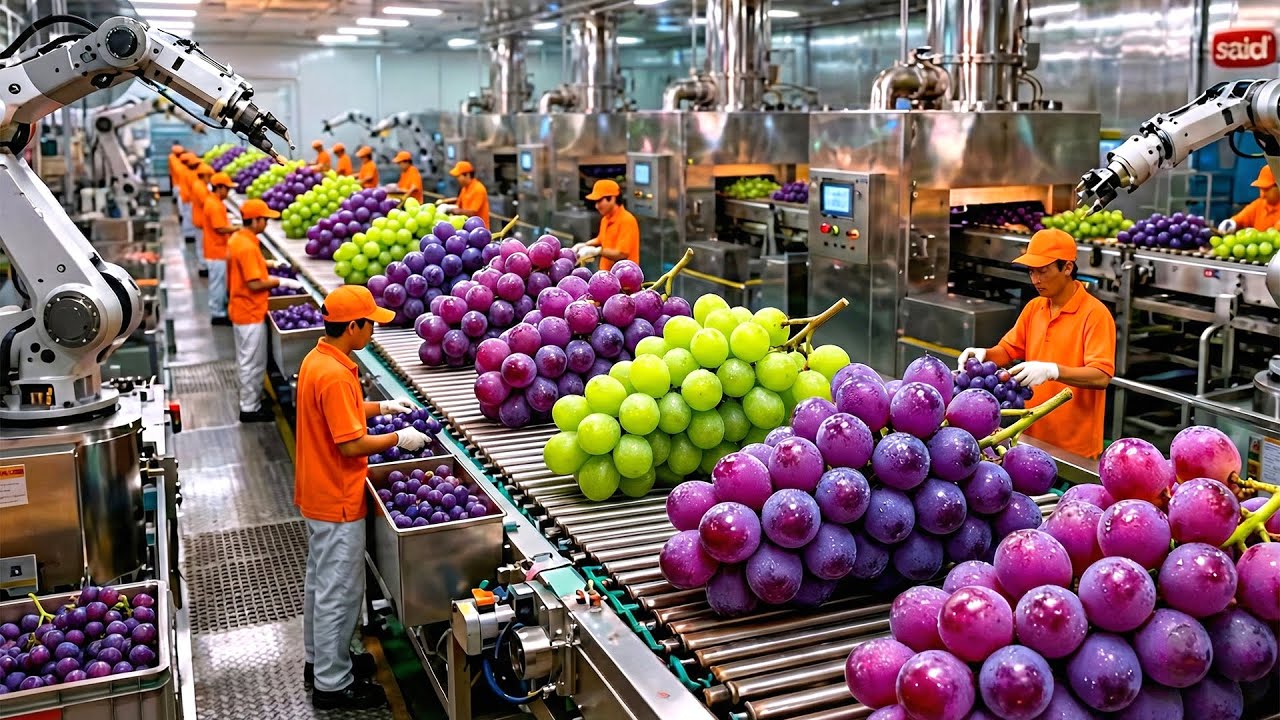 Inside a Massive Grape Factory: Turning Millions of Grapes into Premium Raisins (Sun to Dryer)