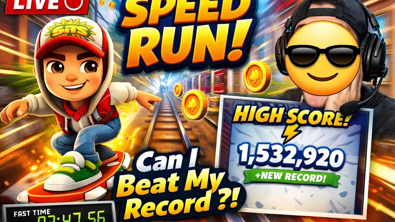 LIVE 🔴 Subway Surfers Speed Run – Can I Beat My Record?!