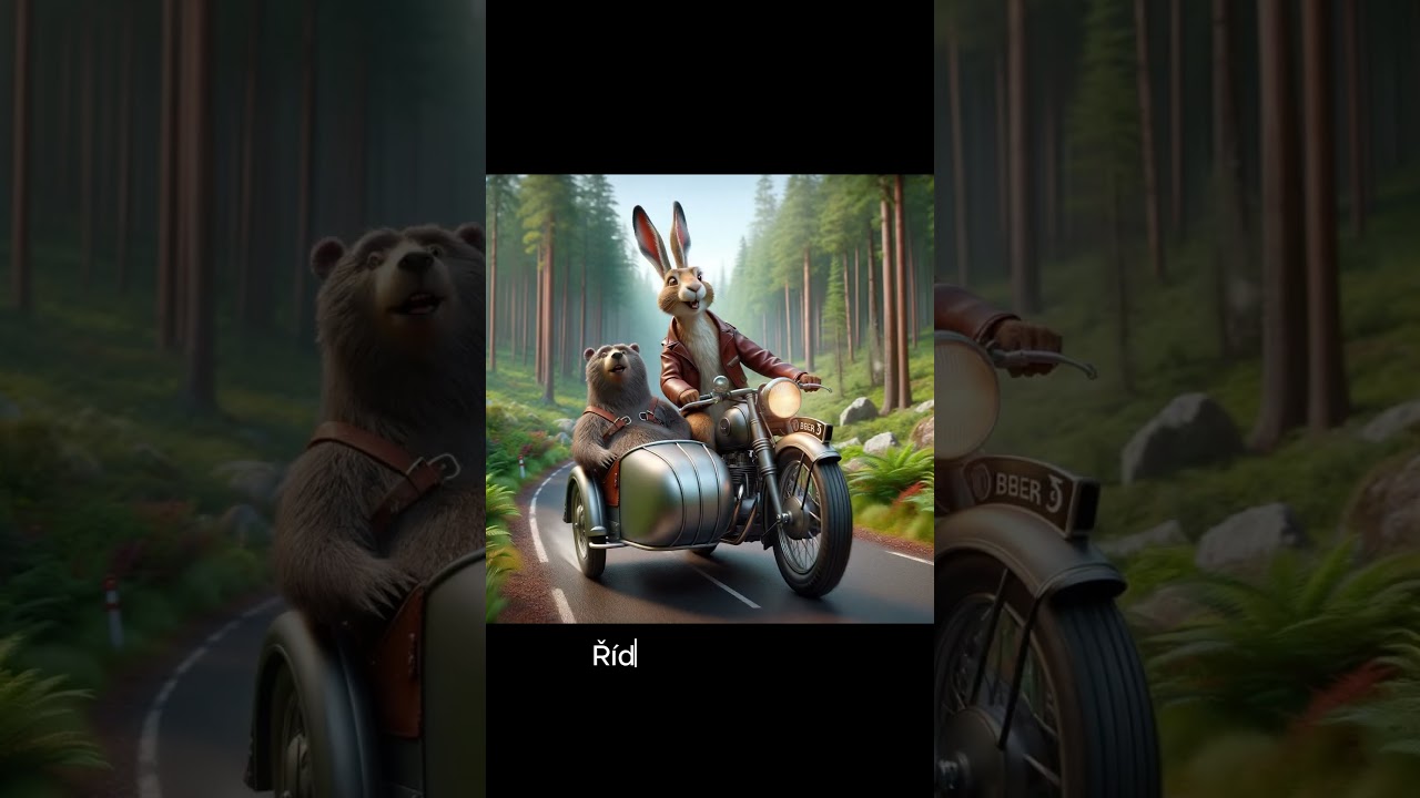 Medvěd a Zaj&iacute;c na motorce 🐻🐰🏍