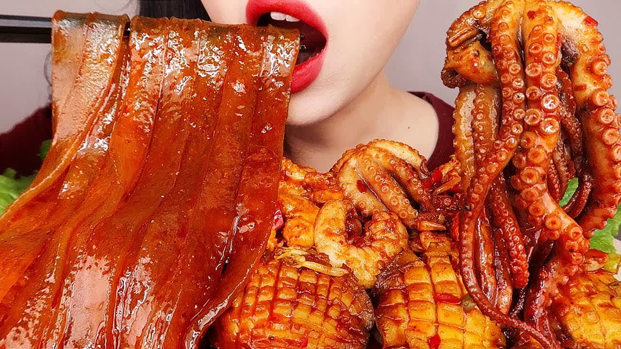 ASMR SPICY SEAFOOD don-Xiang Jianguo Chinese Food Kitchen(recipe included) *MALAXIANGGUO* CHINESE F