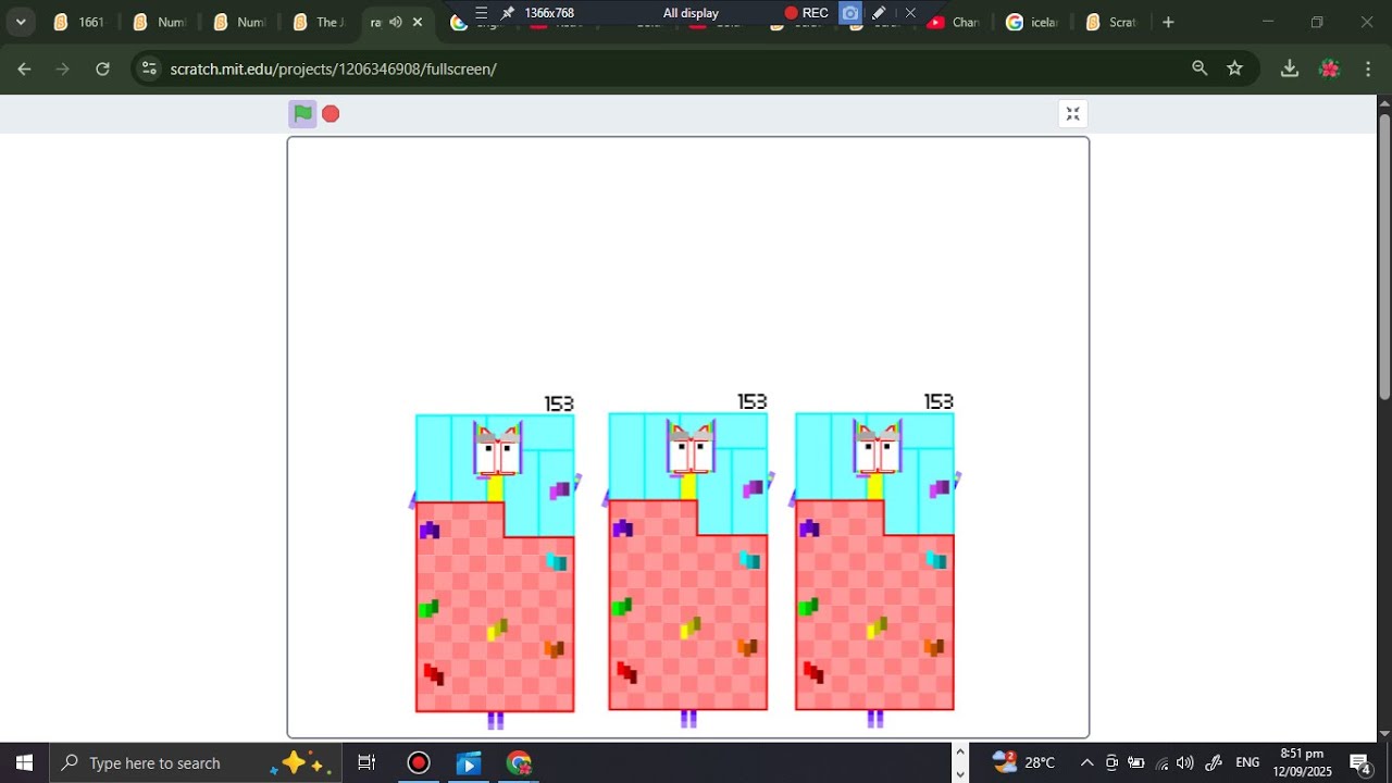 NUMBERBLOCKS RETRO 153's Shaded Together!