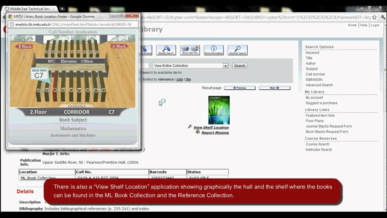METU Library Catalog Search