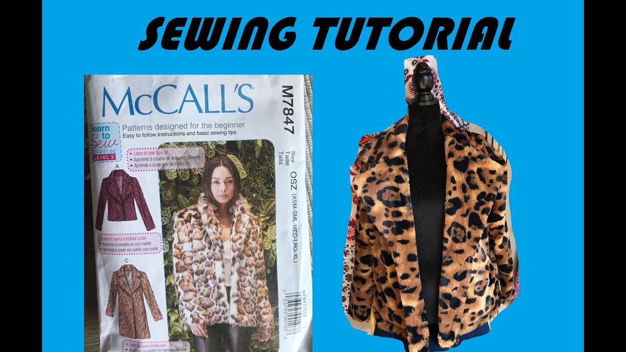 McCall's 7847 Faux Fur Coat Sewing Tutorial