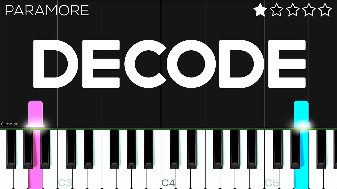 Paramore - Decode | EASY Piano Turorial