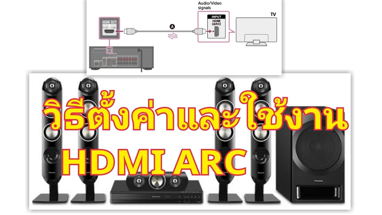 วิธีใช้งาน HDMI ARC Panasonic โฮมเธียเตอร์รุ่น SC-XH333 5.1ch. 1000W.RMS.