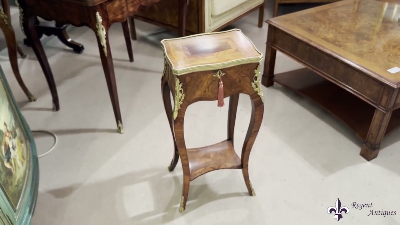 Antique French Parquetry & Marquetry Occasional Table 19th C