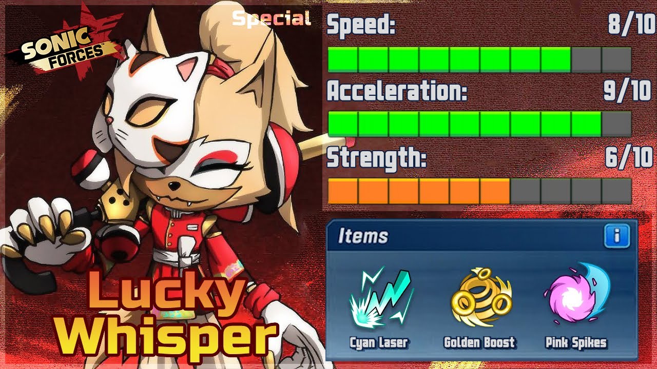 Lucky Whisper Item Showcase | Soldier of the Fortune | Sonic Forces: Speed Battle