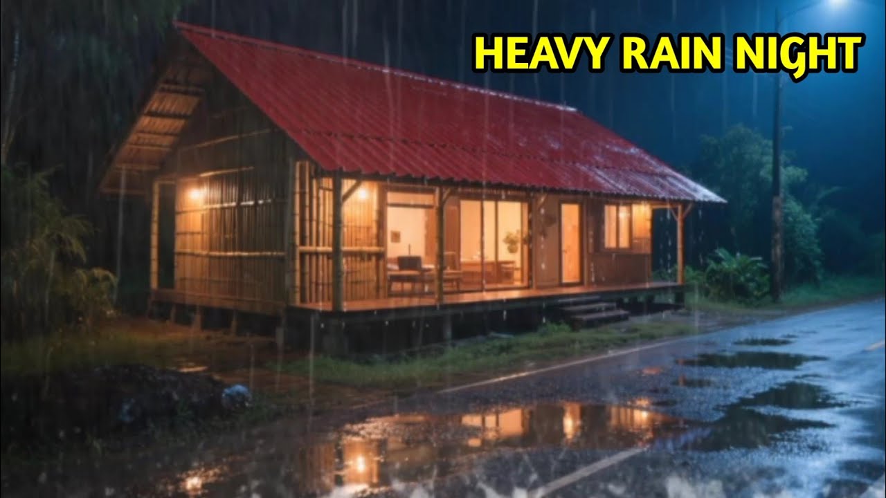 Powerful Heavy Rain Sounds | Instant Deep Sleep Rain Noise