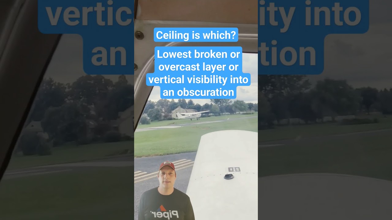 Private Pilot Test Prep / Ceiling Aviation Weather / Learn To Fly / How To Fly #flighttraining