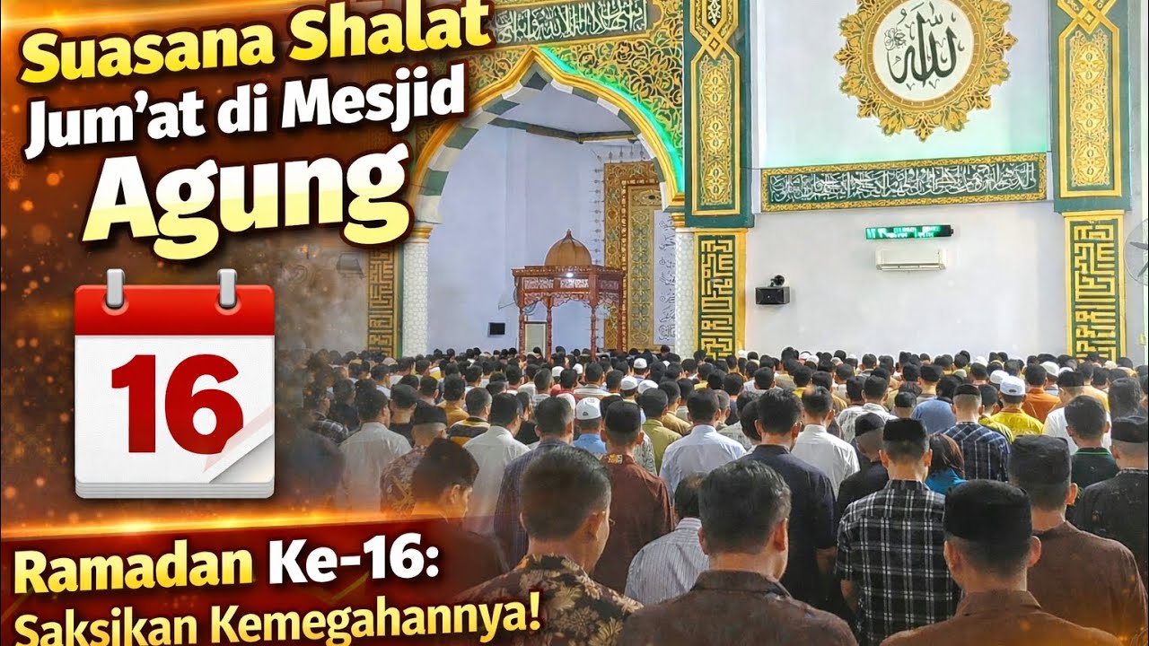 Friday Prayer Atmosphere at the Great Mosque, 16th Ramadhan: Witness the Splendor @naffayontin 
