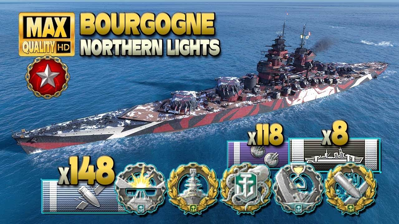 линкор Bourgogne: Босс в рейтинговом бою - World of Warships