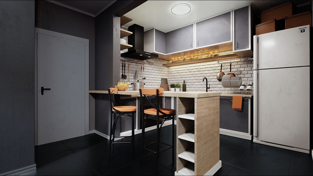Timelapse Post production - interior condo unit kitchen