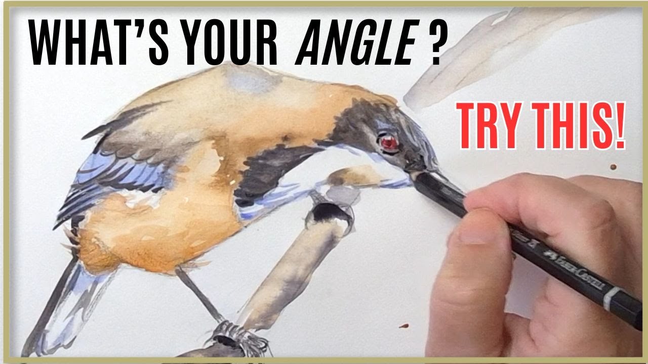 Draw Birds FASTER With This Simple Shape Trick | Watercolour Tutorial