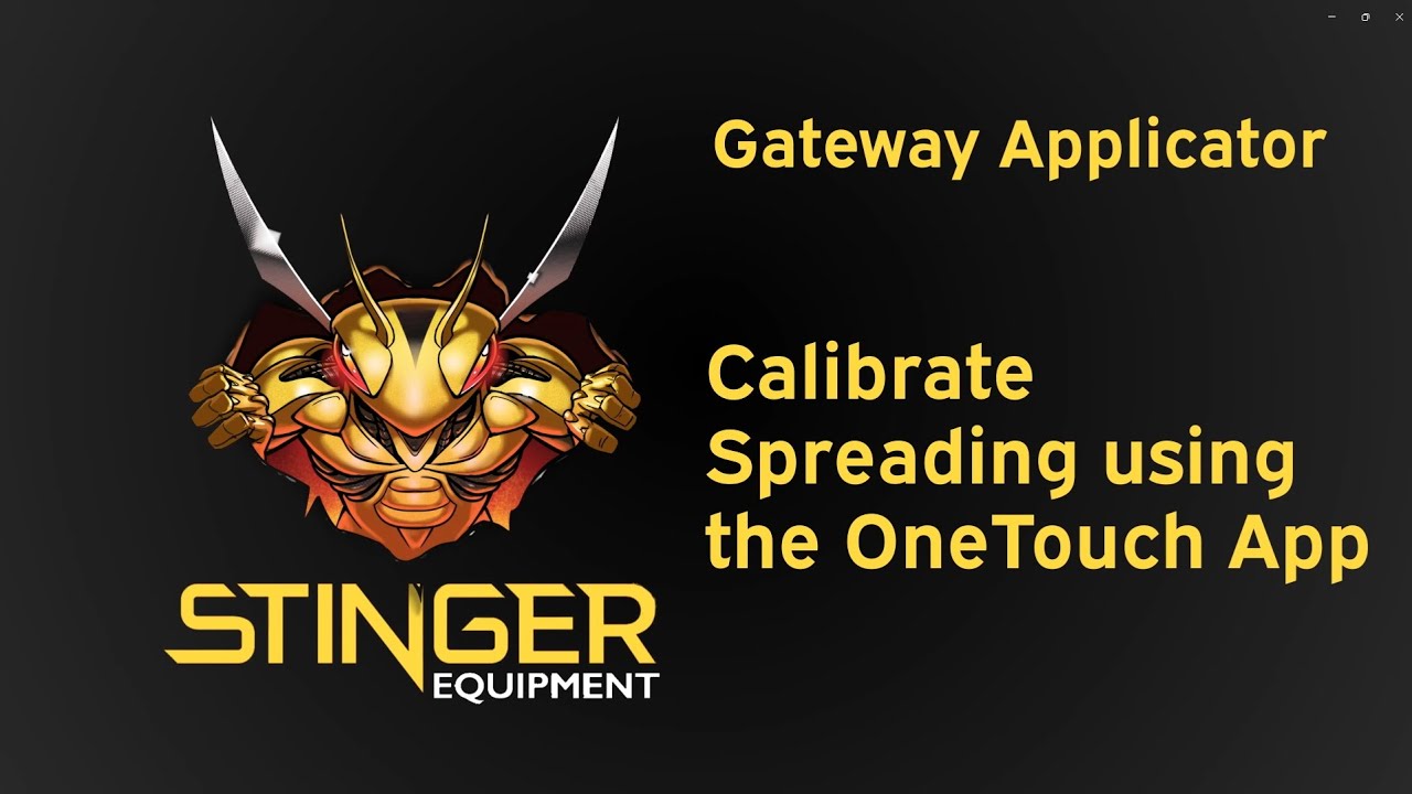How to Calibrate the Spreader on the Stinger Gateway Applicator