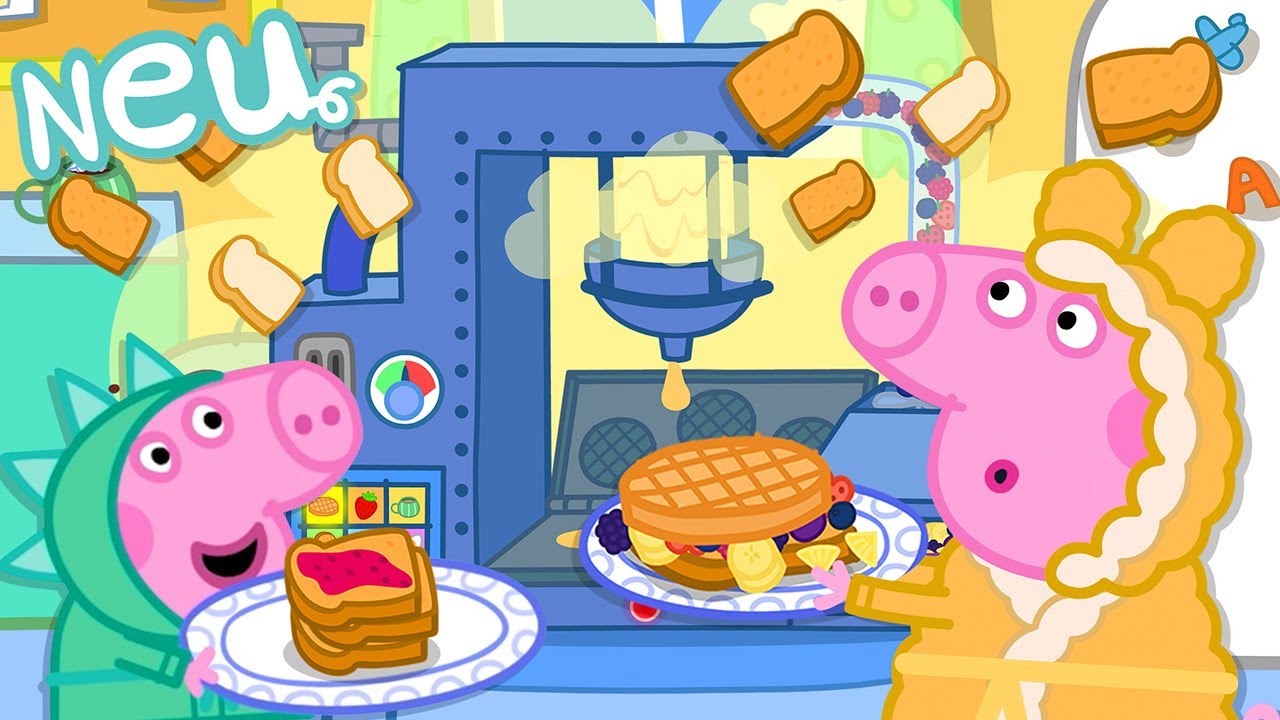Peppa-Wutz-Geschichten 🍳 Der Frühstück-omat 🧇 Videos für Kinder