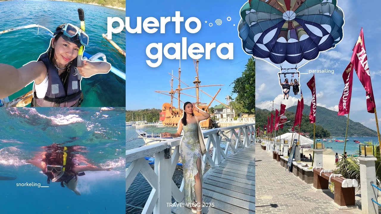 PUERTO GALERA 2025 🐚👙 • White Beach, Snorkeling, Parasailing | Philippines