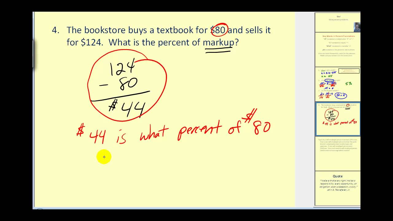 Solving Percent Problems Using The Percent Equation