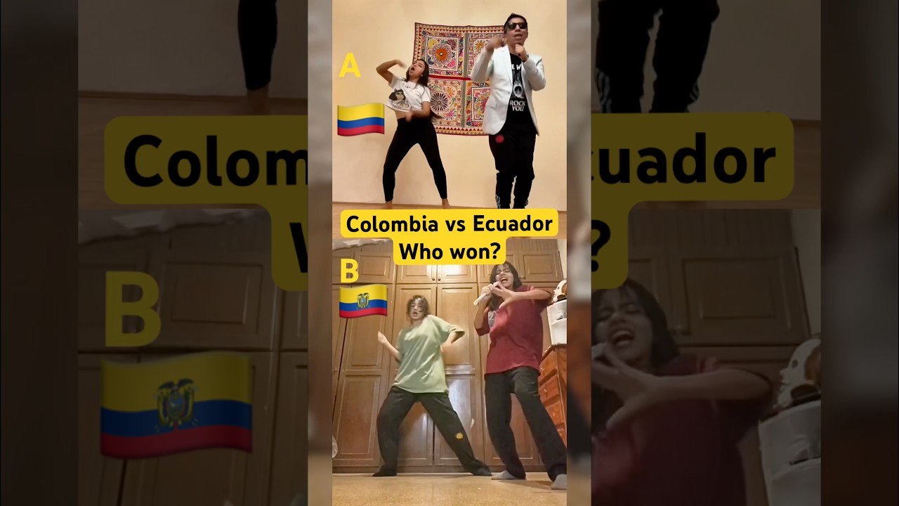 Who won this epic battle Colombia or Ecuador? #salsa #culebritica #grupo5 #video #viral #ecuatoriana