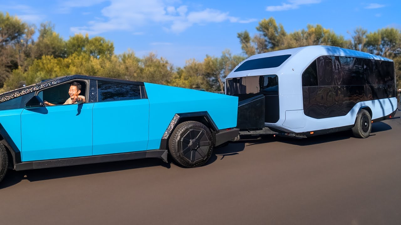 I Tried Towing a Self Driving Electric RV (Pebble Flow Trailer)