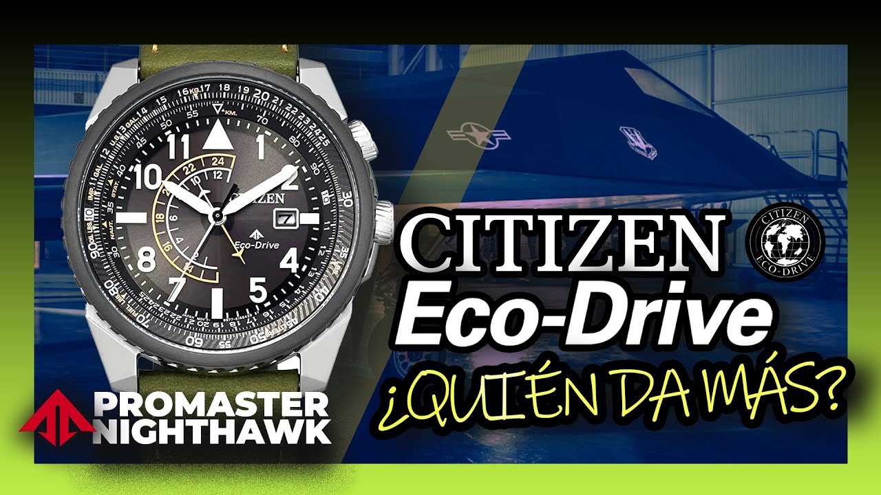 #4 Citizen Eco Drive Promaster Nighthawk GMT -  ¿QUIEN DA MÁS?  BJ7138-04E Reloj de aviador.