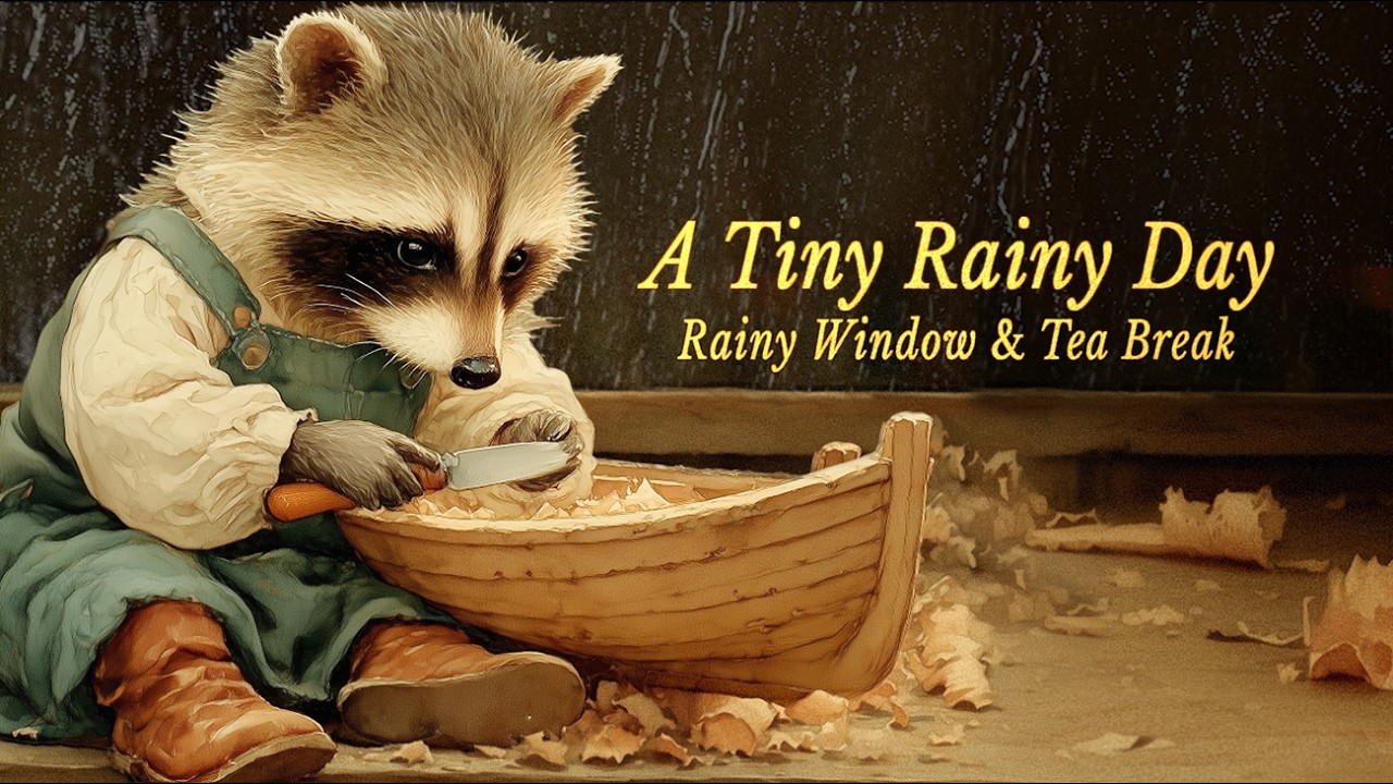 Spring Rain in the Forest Workshop 🌿 Cozy Ambience & Relaxing Music (Rain ASMR)