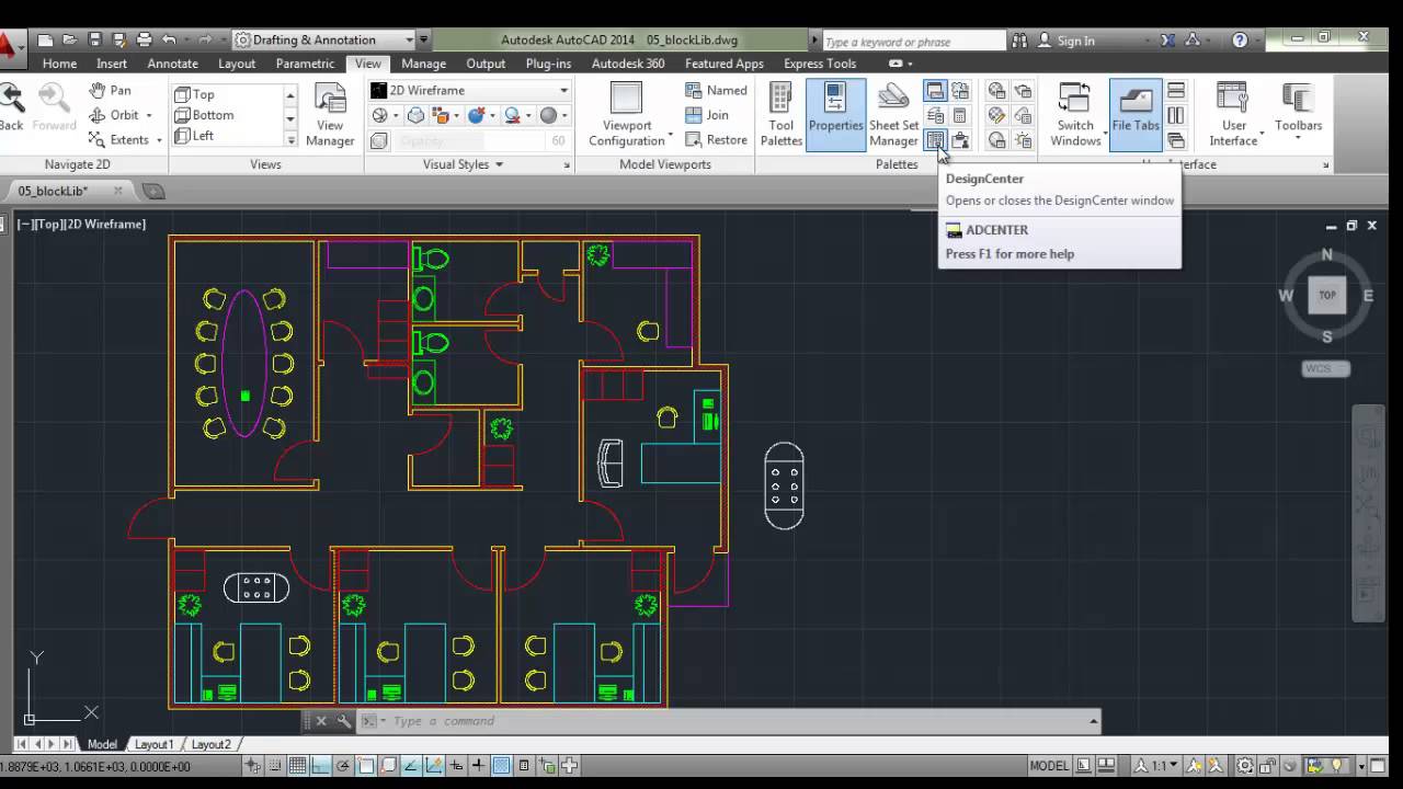 تعليم اوتوكاد 2014 الدرس السادس : Block - Layout - viewport - Plot