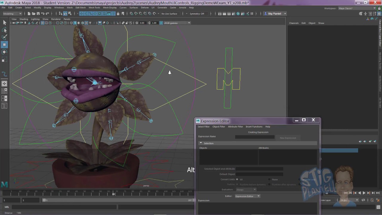 Audrey II - Maya Project Tutorial - Part 18 - Mouth UI Controller