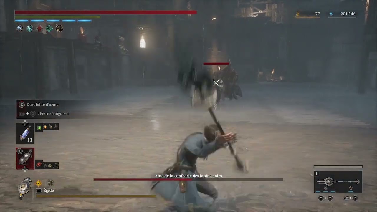 Black Rabbit Brotherhood 1st encounter on my NG+7 run and on difficulty 5 hitless. Lies of P.