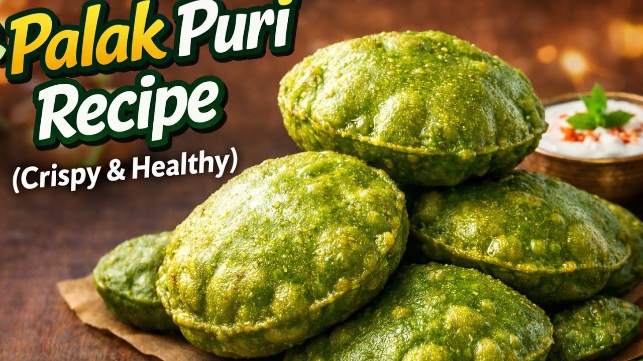 क्रिस्पी Palak puri recipe || Healthy and tasty 
