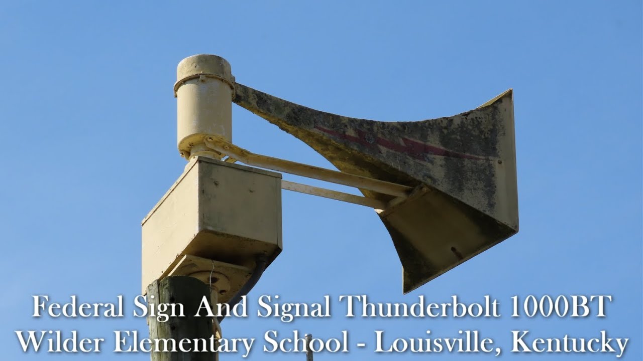FS&S Thunderbolt 1000T Siren Test | Full Alert | Wilder ES - Louisville, KY | 10/11/22